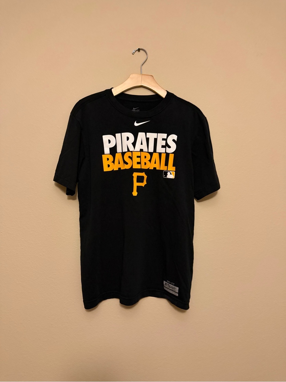 Vintage Nike Black Dri-FIT Athletic Tee with White Logo Detail